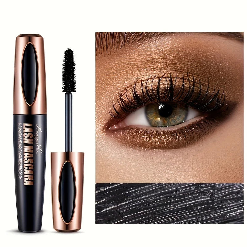 4D Black Waterproof Smudge-Proof Long-Lasting Volumizing Lash Mascara
