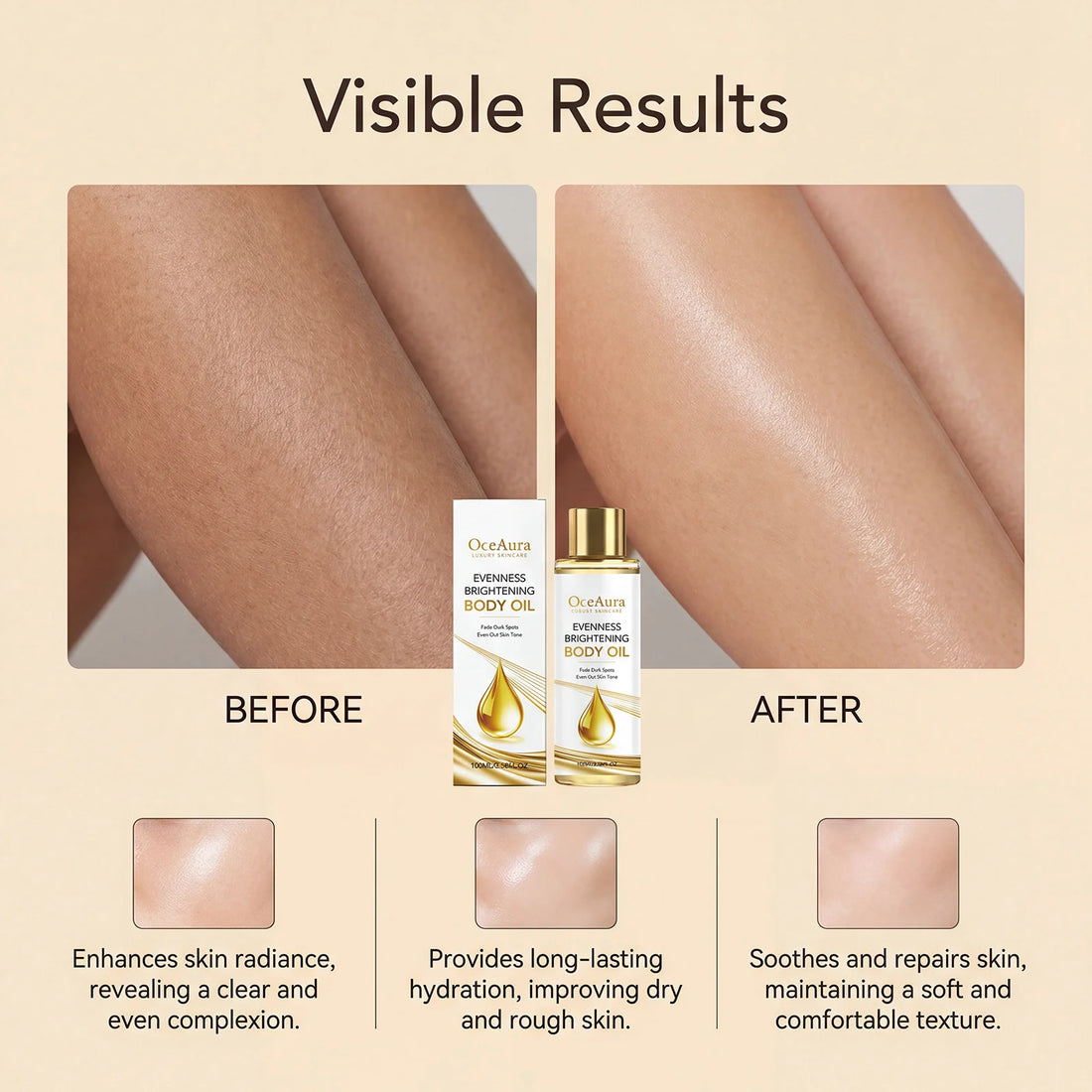 Moisturizing Body Oil Nourishing Smoothing Hydrating Massage Skin Care