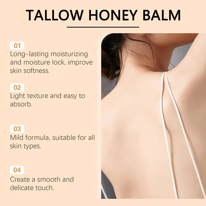 Tallow Honey Cream Hydrating Firming Face Body Moisturizer