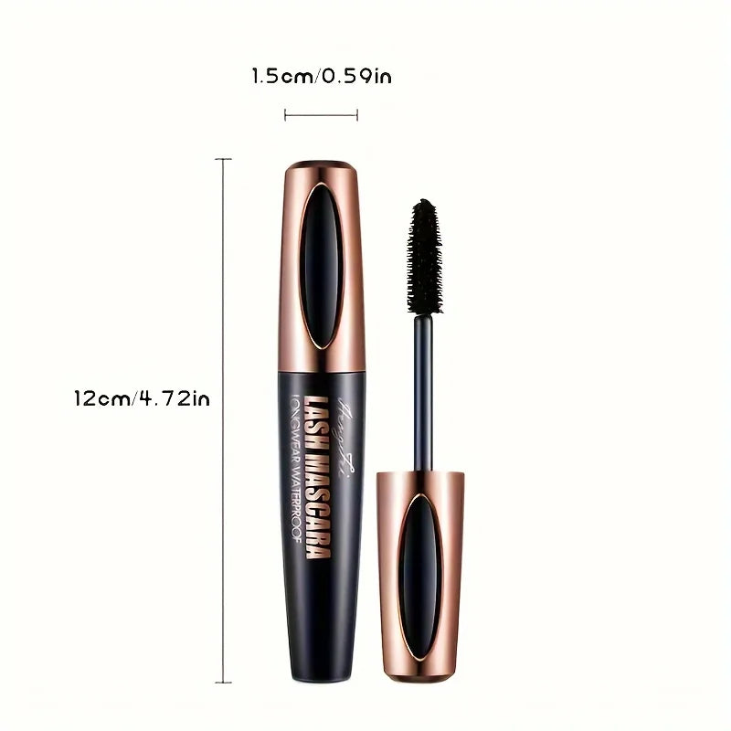 4D Black Waterproof Smudge-Proof Long-Lasting Volumizing Lash Mascara