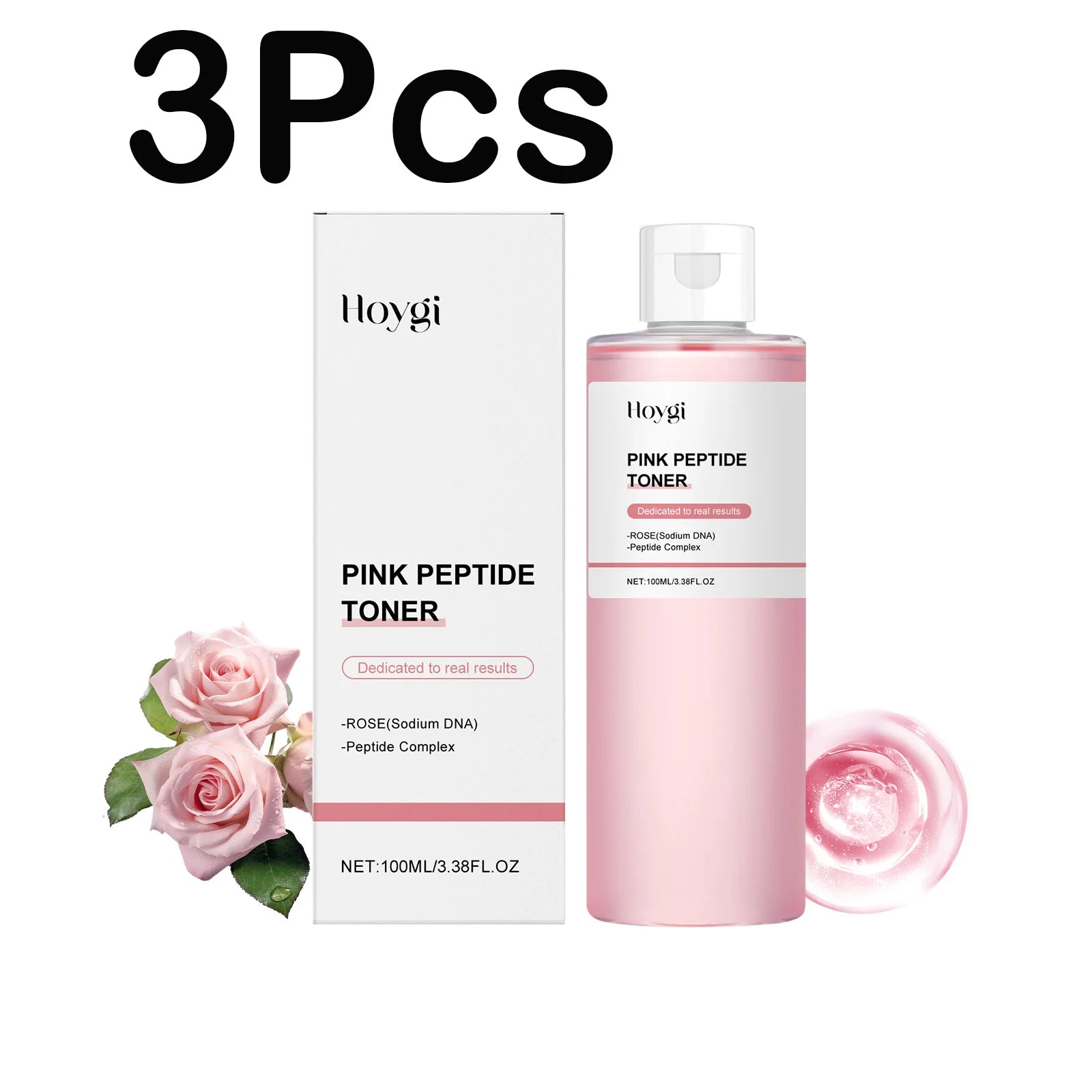 Rose Essence Peptide Toner Moisturizing Soothing Facial Care
