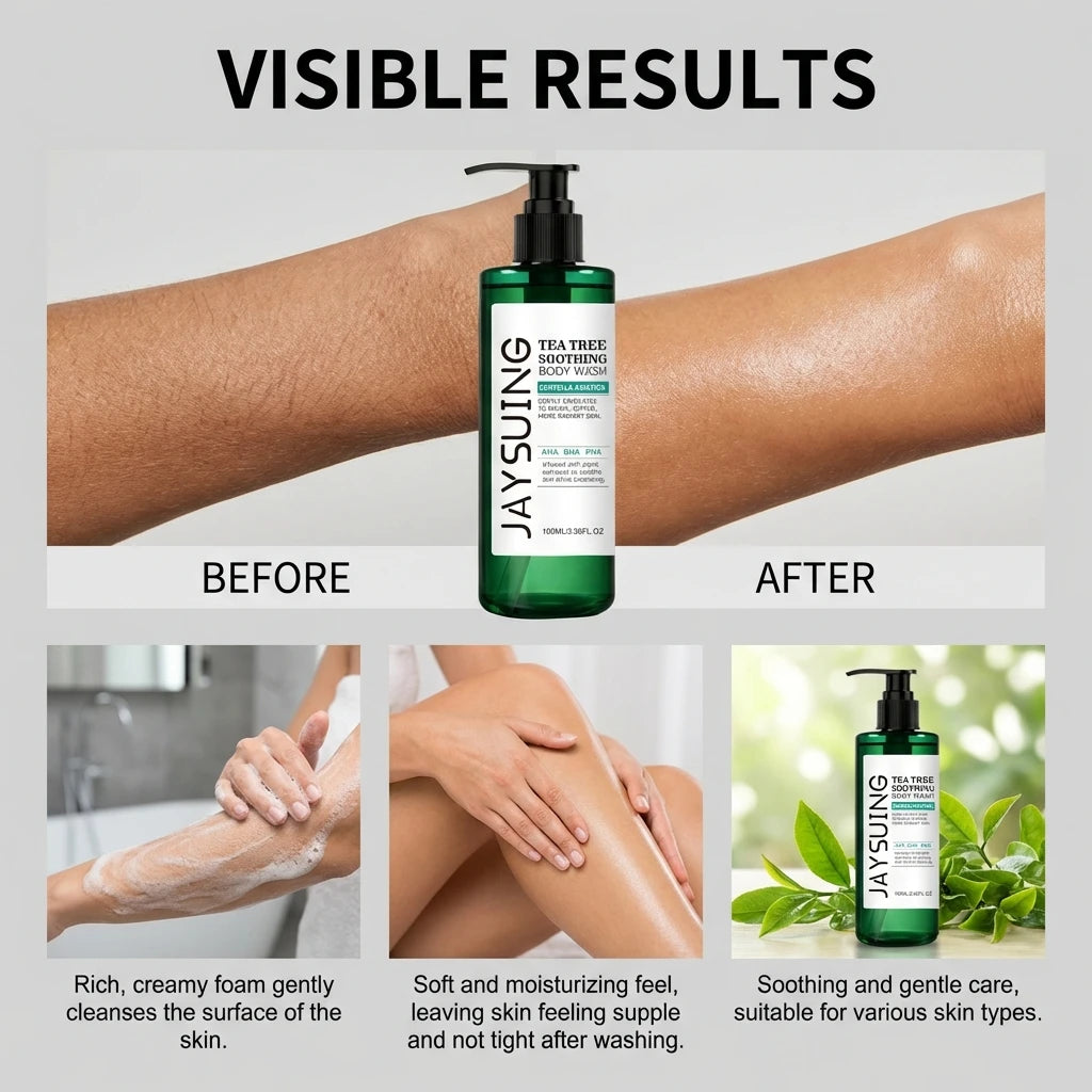 Tea Tree Shower Gel Exfoliating Hydrating Oil Control Body