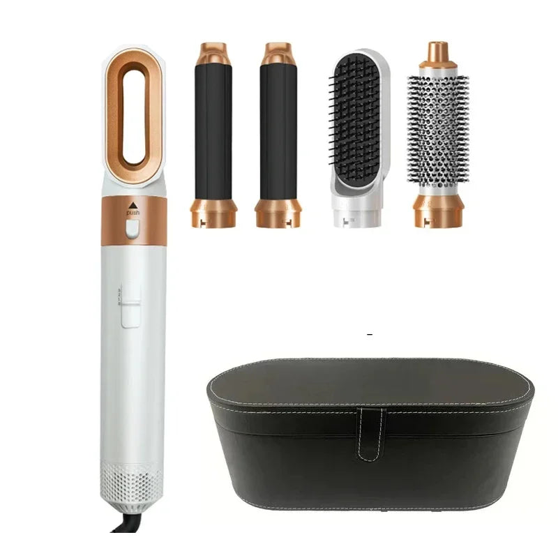 5-in-1 Hair Dryer Brush Curling Straightening Styling Set