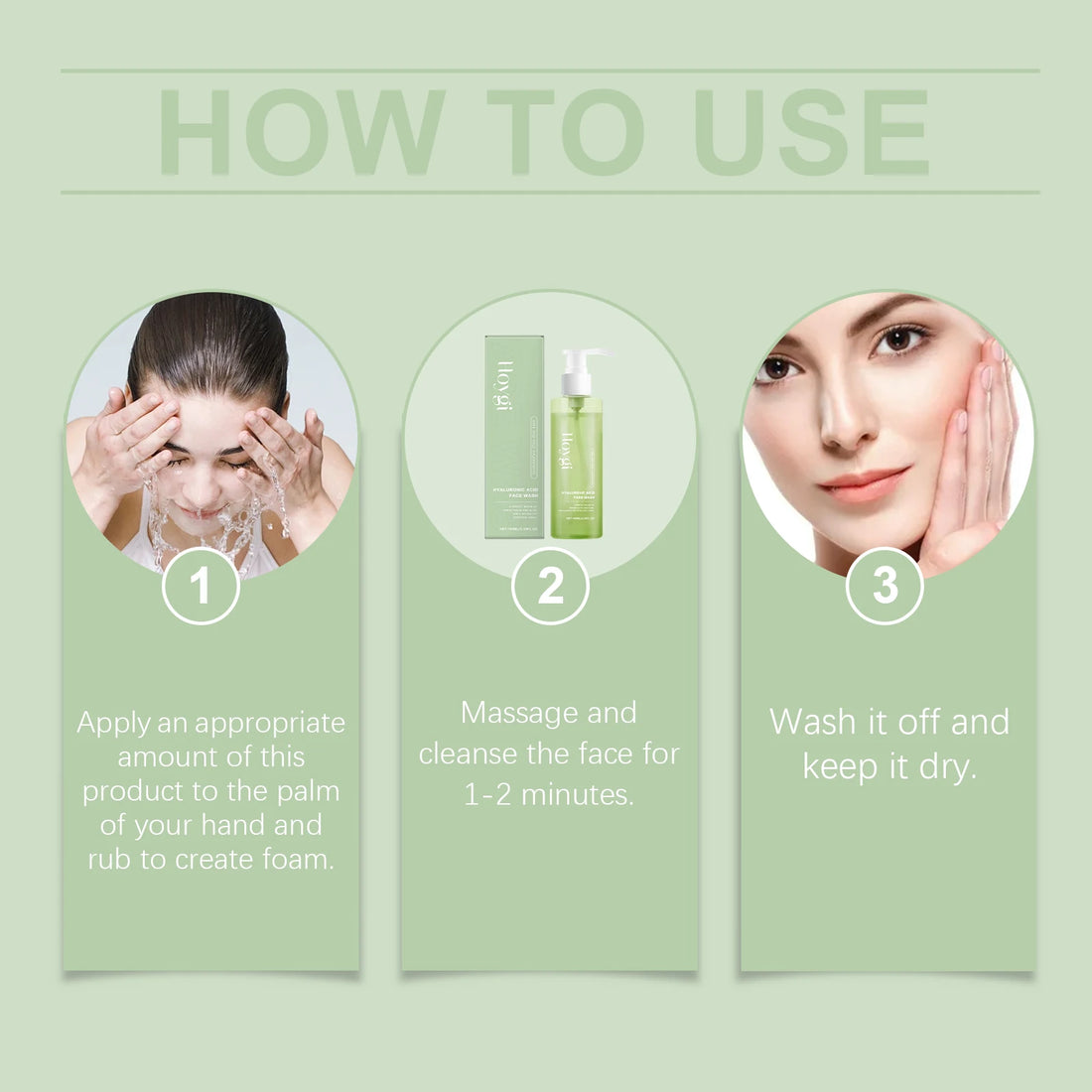 Hyaluronic Acid Facial Cleanser Oil Control Pore Cleansing Gel
