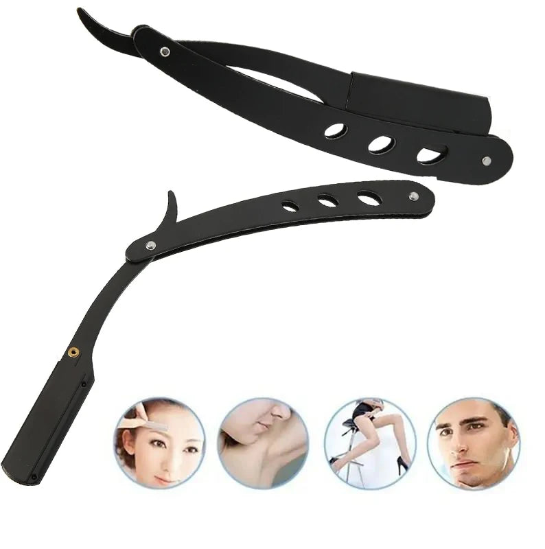 Men's Folding Straight Razor Stainless Steel Shaving Knife