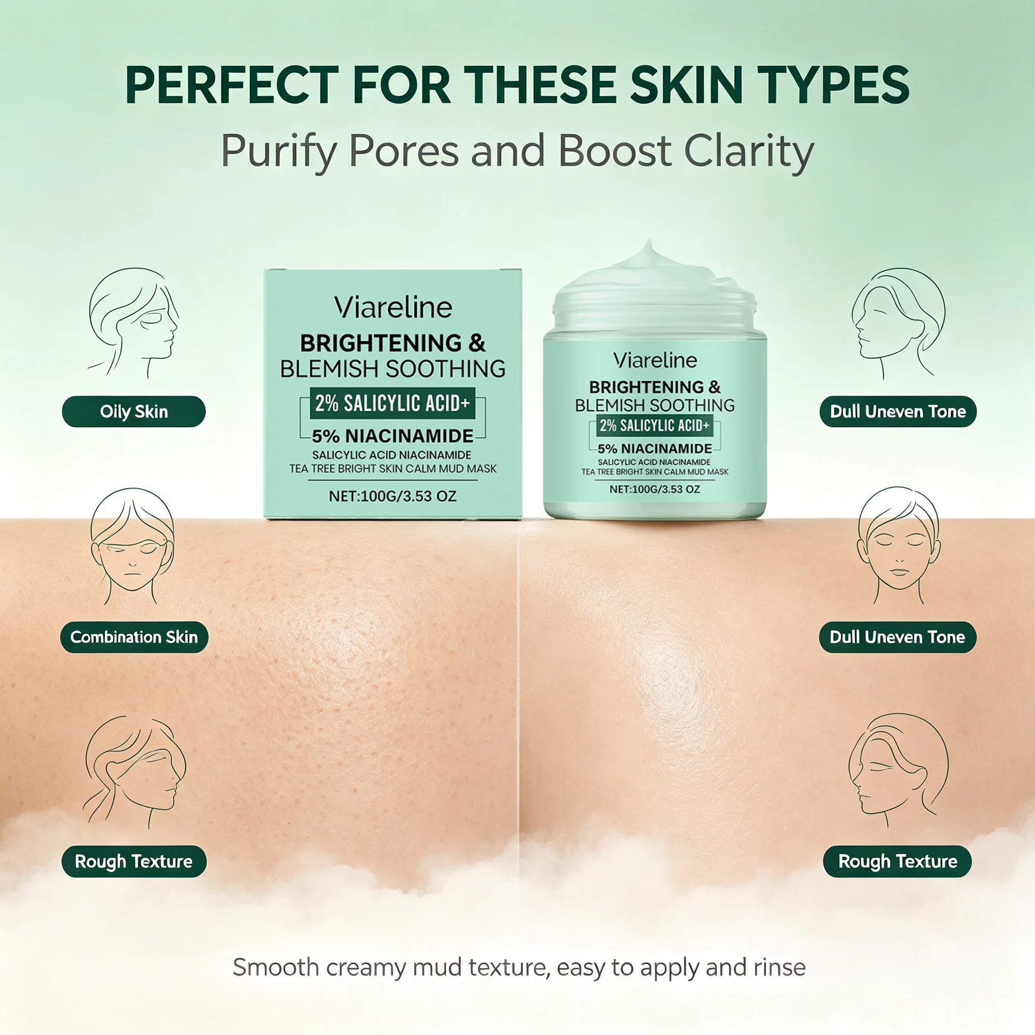 Tea Tree Clay Mask Pore Cleansing Oil Control Skincare