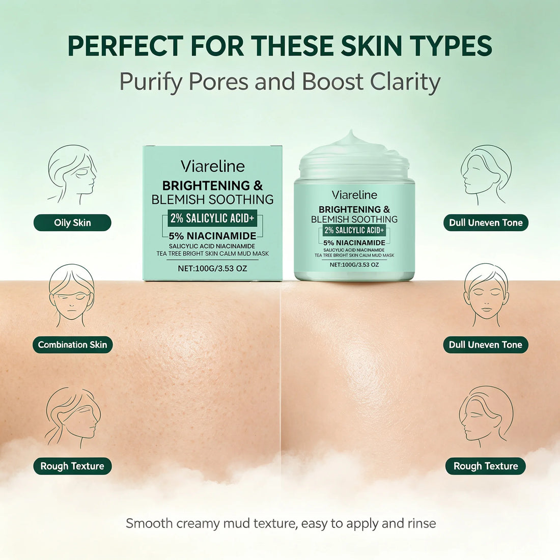 Tea Tree Clay Mask Pore Cleansing Oil Control Skincare