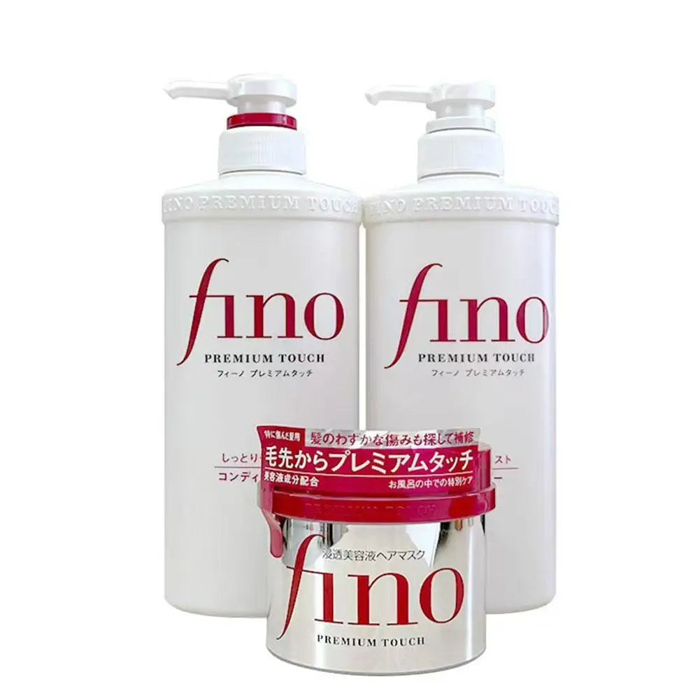 Japan Fino Hair Care Set Shampoo Conditioner Mask