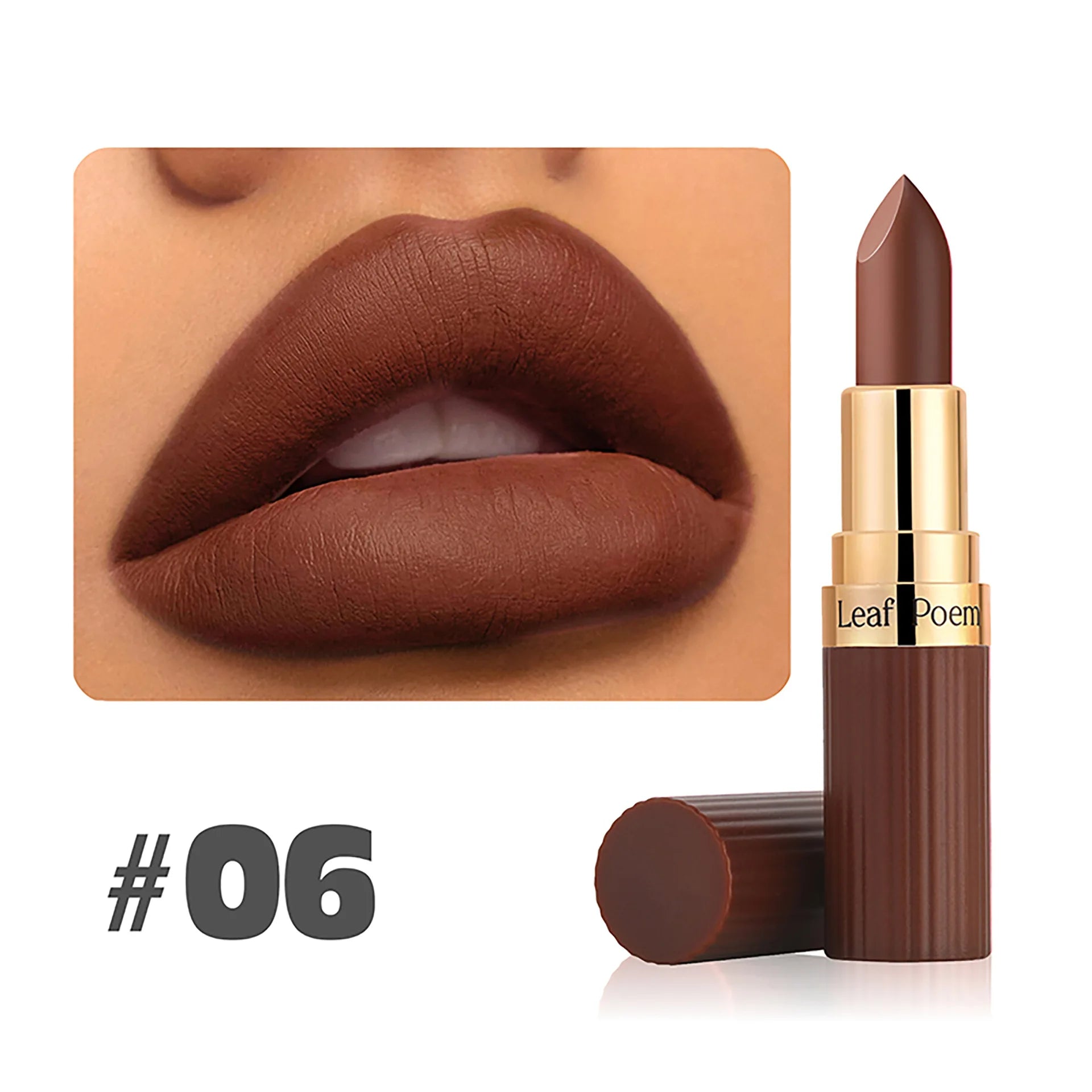 6-Color Matte Velvet Lipstick Set Waterproof Long-Lasting Makeup