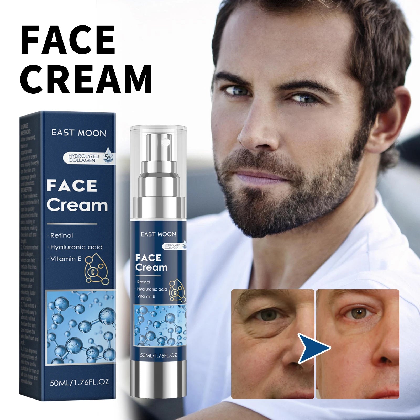 Men's Retinol Face Cream Firming Moisturizing Fine Line Care