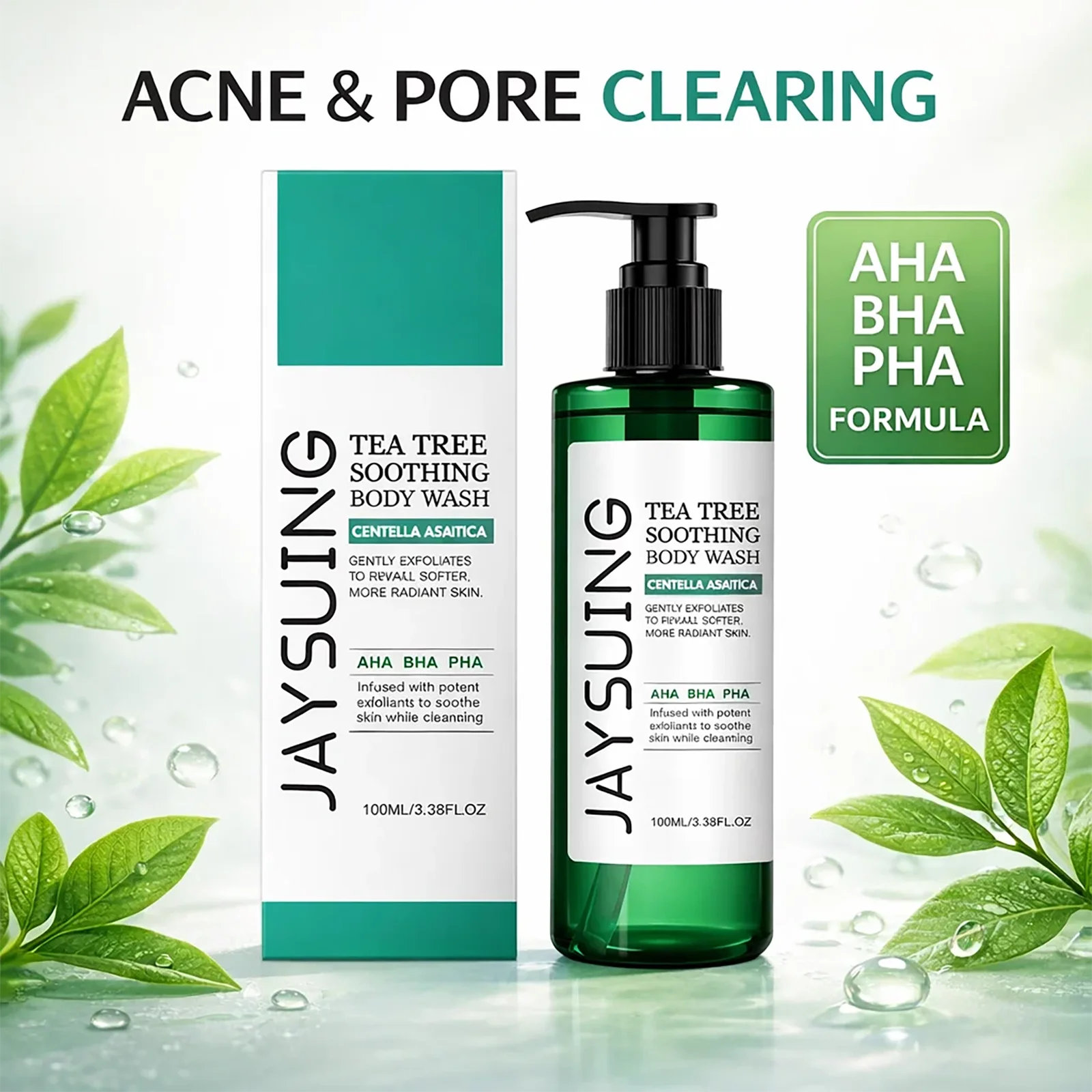 Tea Tree Shower Gel Exfoliating Hydrating Oil Control Body