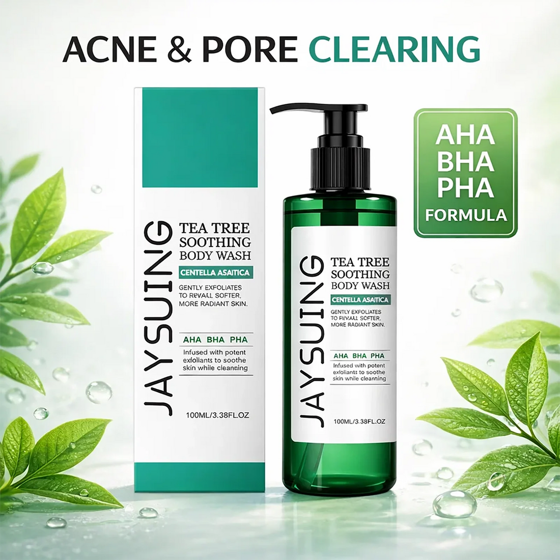Tea Tree Shower Gel Exfoliating Hydrating Oil Control Body