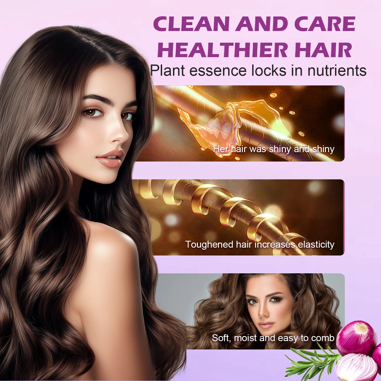 Amococo Onion Biotin Rosemary Shampoo Conditioner Hair Care Set