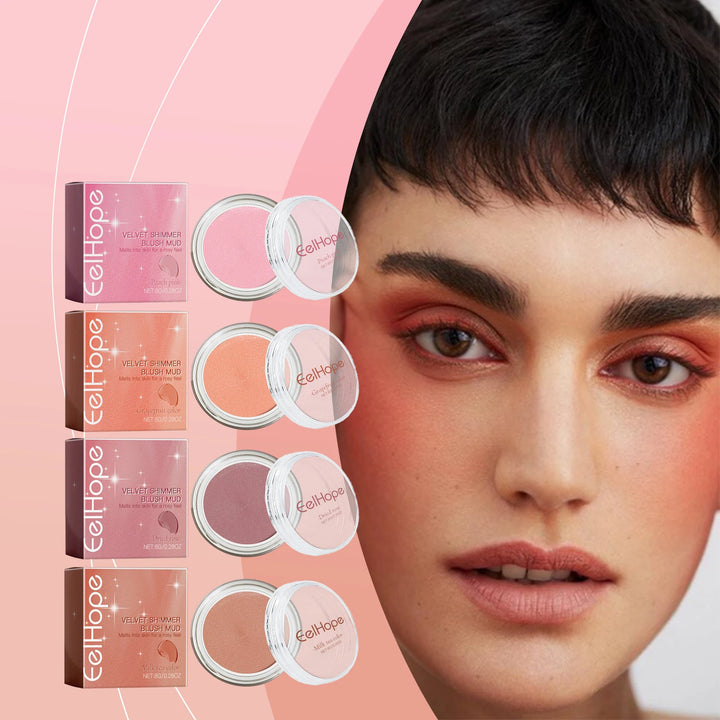 Velvet Cream Blush Hyaluronic Acid Shimmer Cheek Tint Makeup