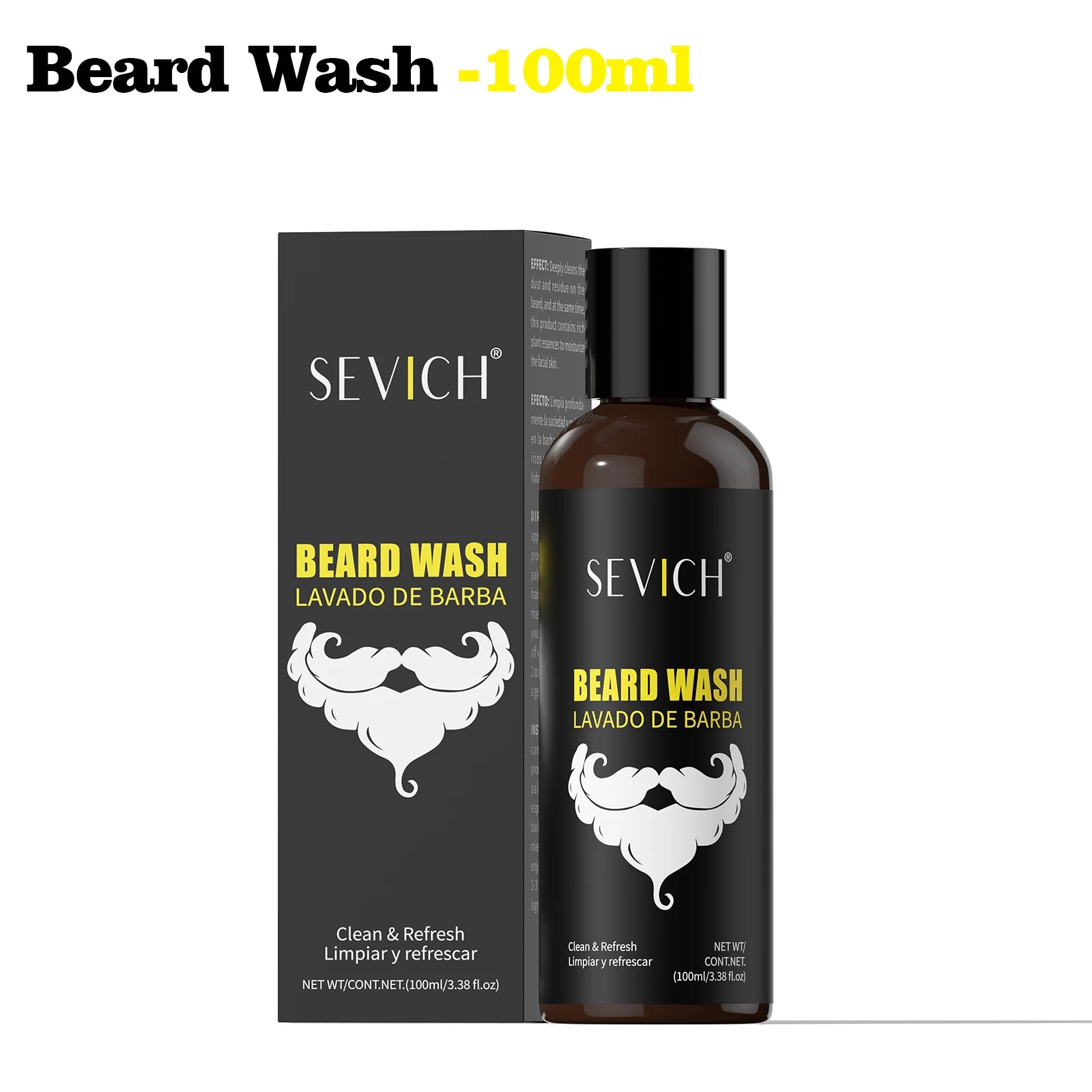 Natural Beard Growth Kit Oil Cream Wax Shampoo