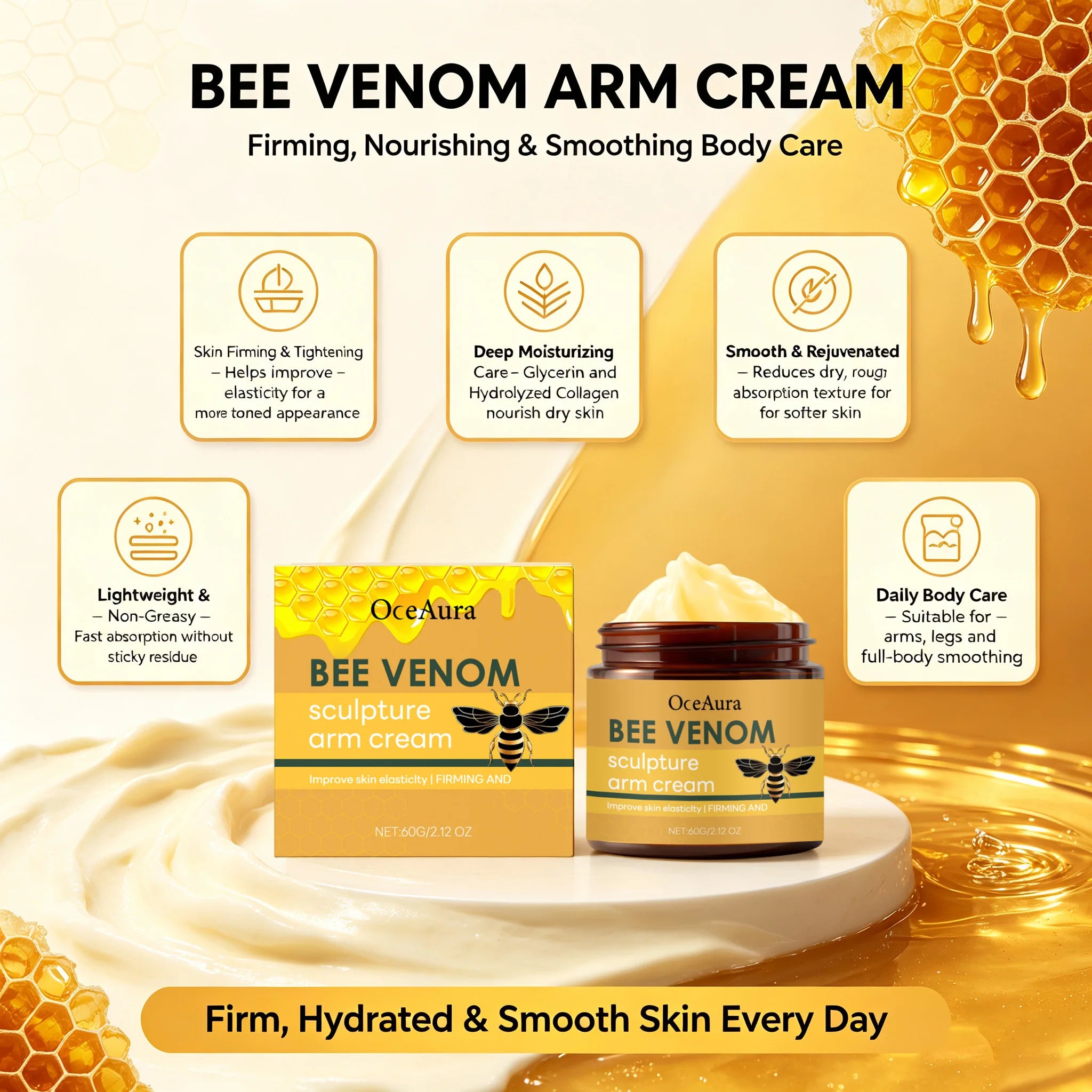 Bee Venom Arm Tightening Contouring Body Care Cream