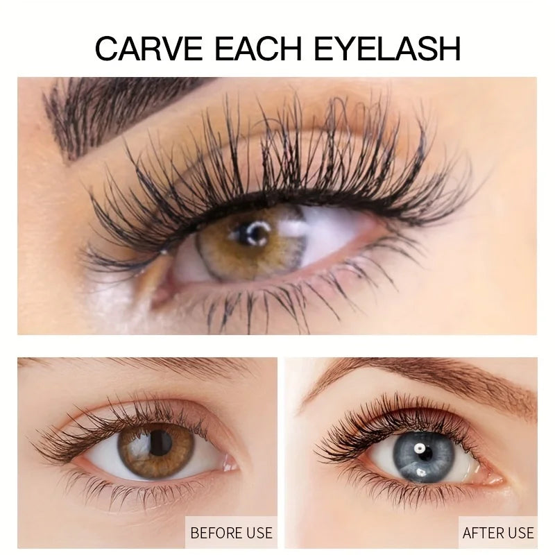 4D Black Waterproof Smudge-Proof Long-Lasting Volumizing Lash Mascara