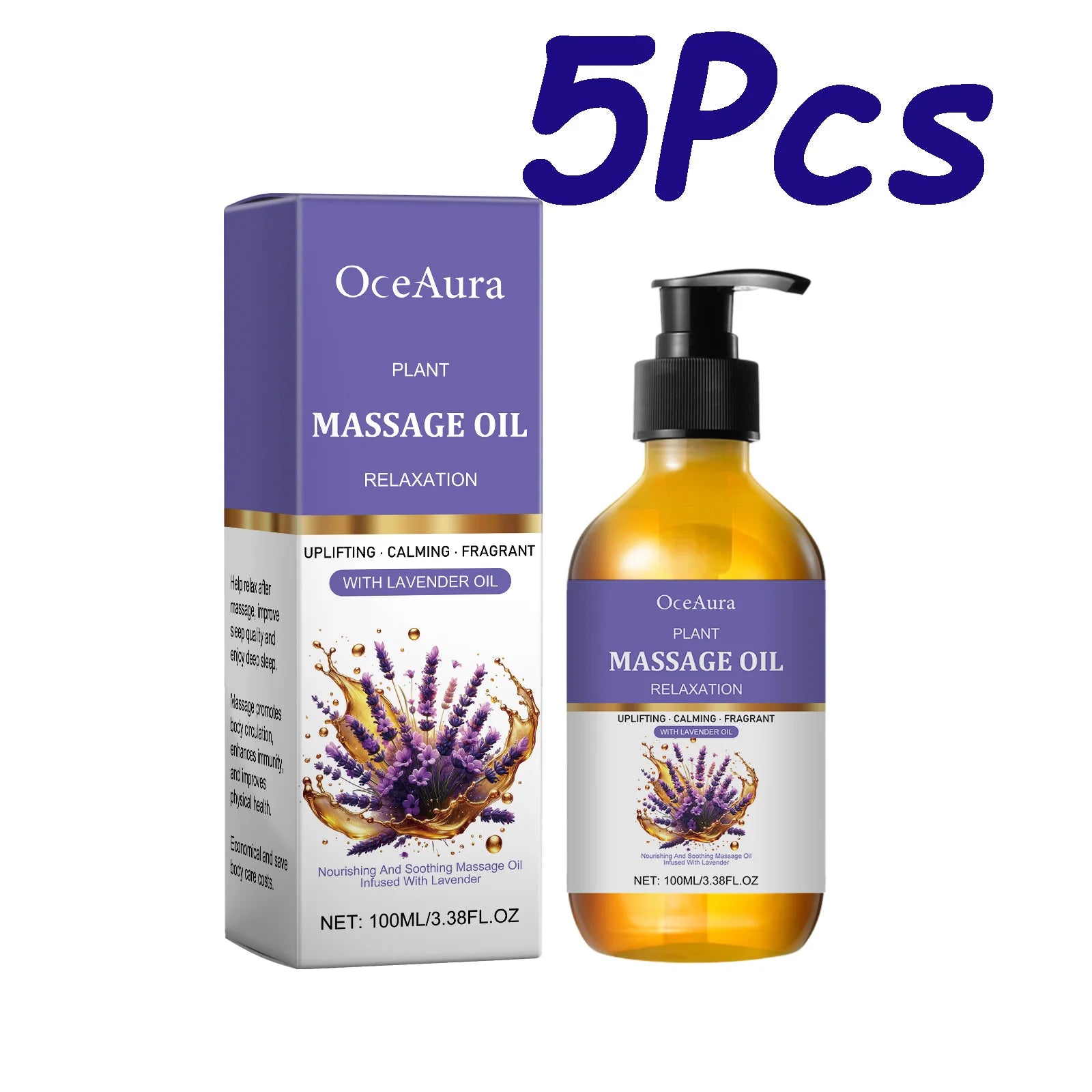 Lavender Essential Oil Moisturizing Relaxing Massage Aromatherapy Body Care