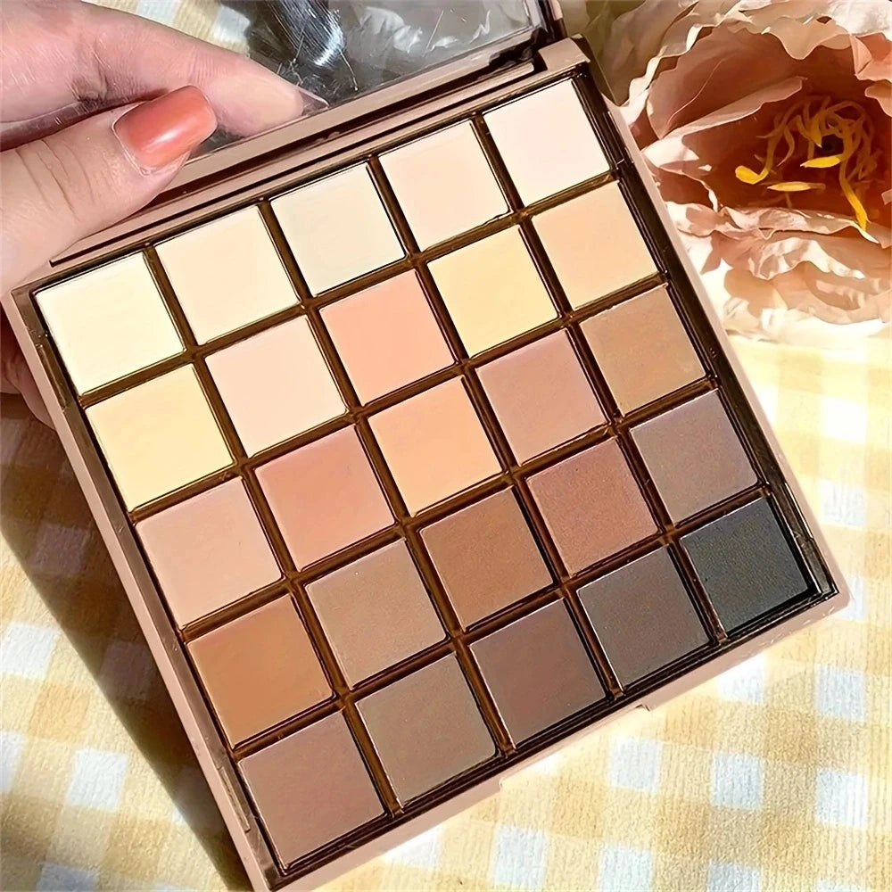 25-Color Neutral Brown Gray Earth Tone Eyeshadow Palette