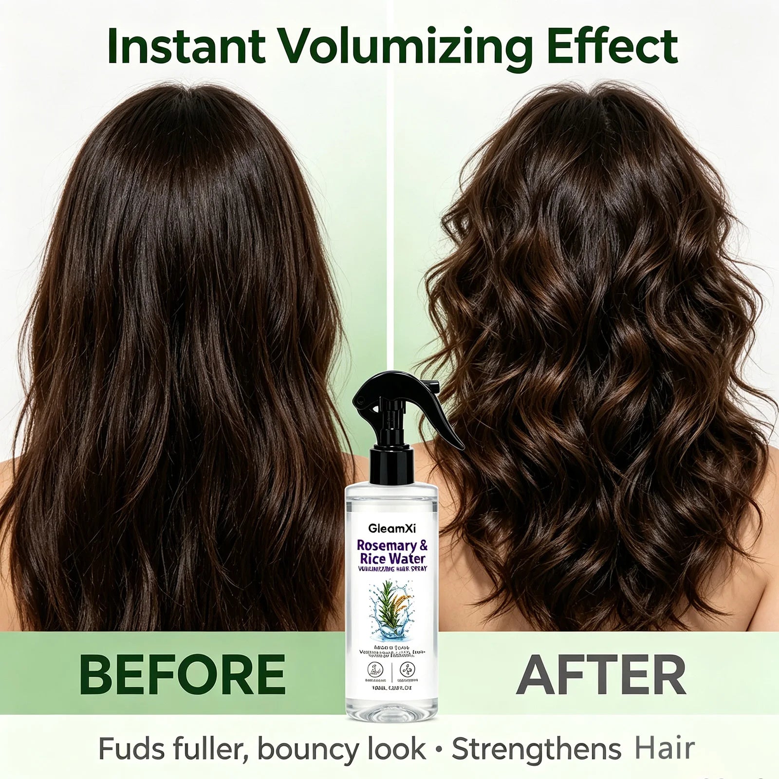 Rosemary Rice Water Hair Spray Lightweight Non-Greasy Natural