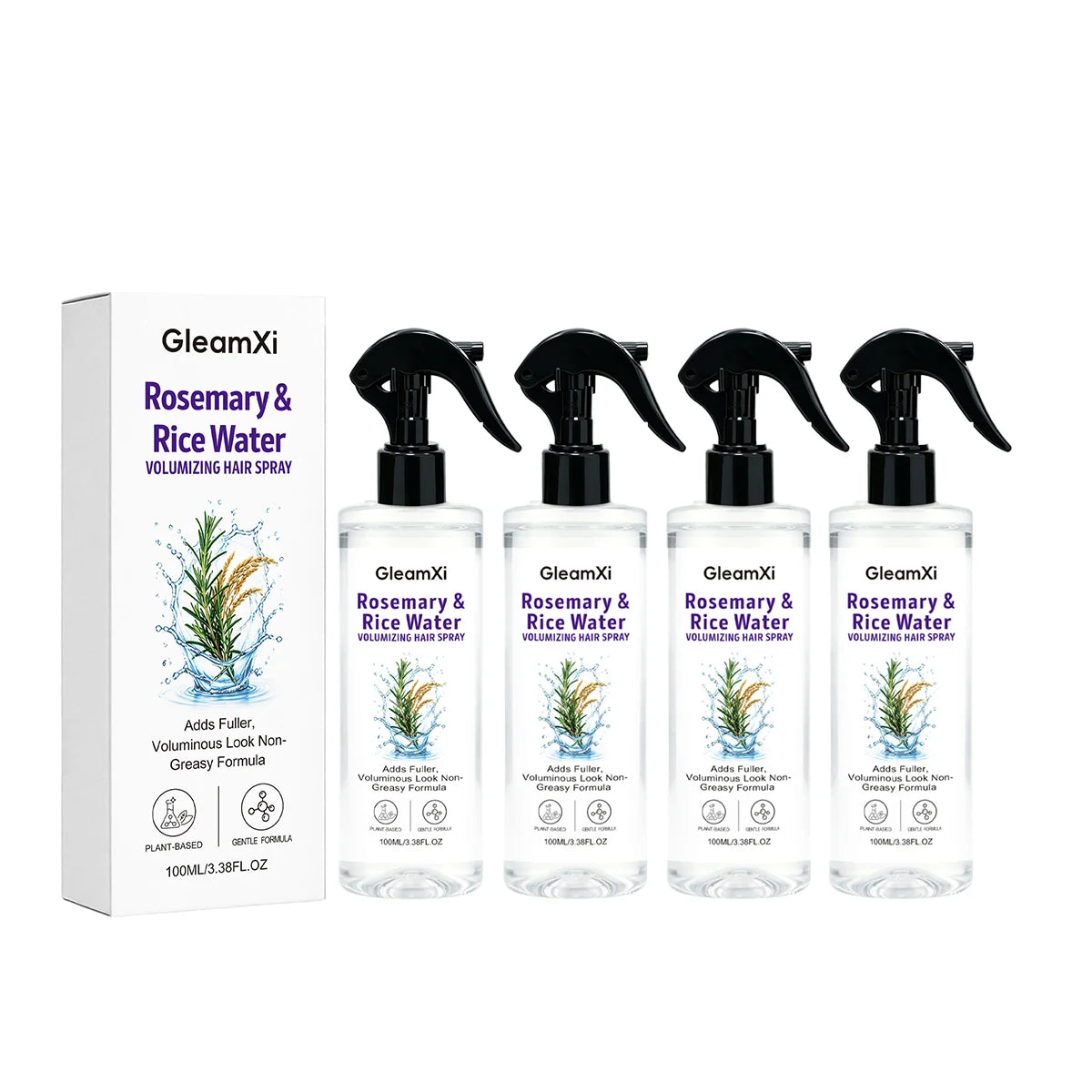 Rosemary Rice Water Hair Spray Lightweight Non-Greasy Natural