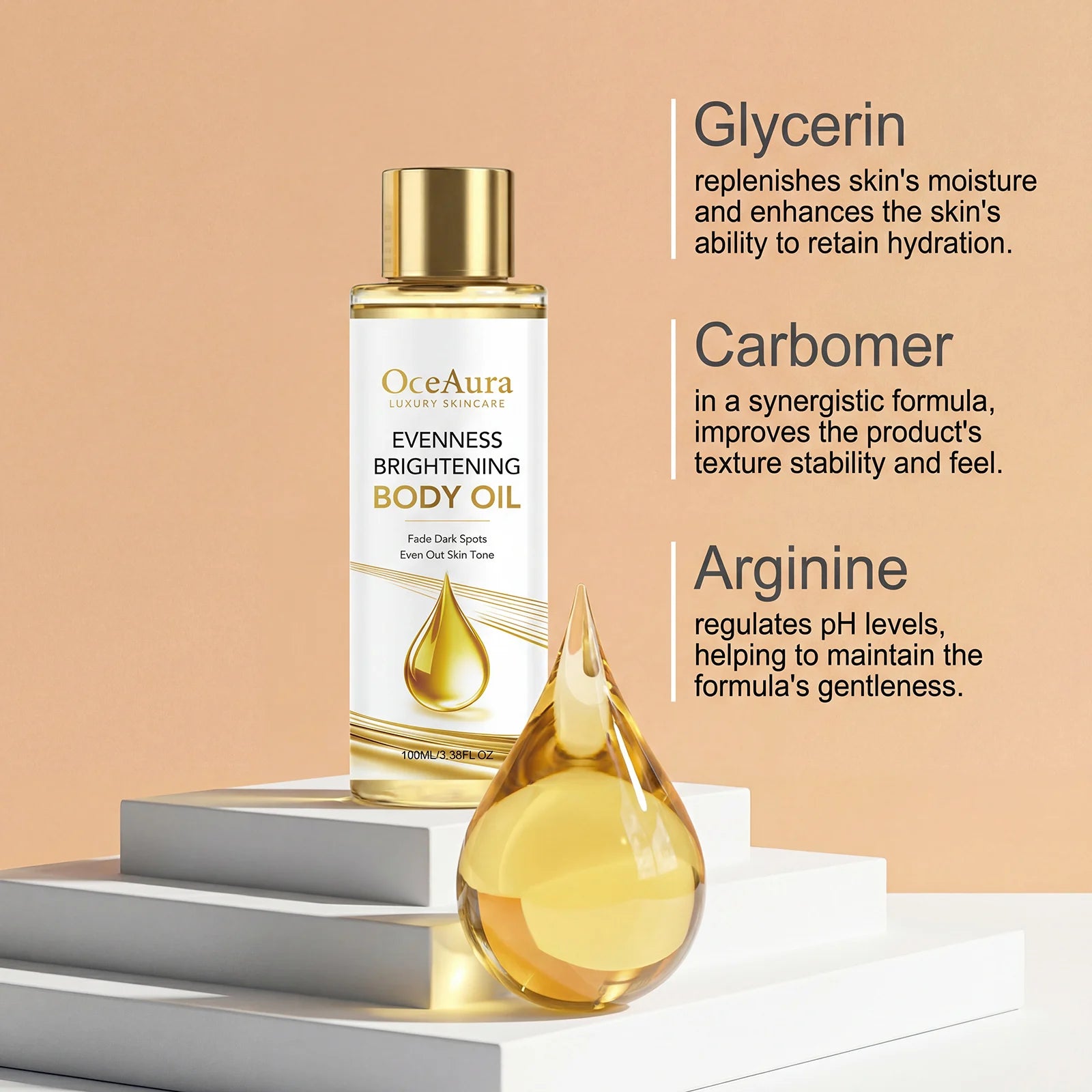 Moisturizing Body Oil Nourishing Smoothing Hydrating Massage Skin Care