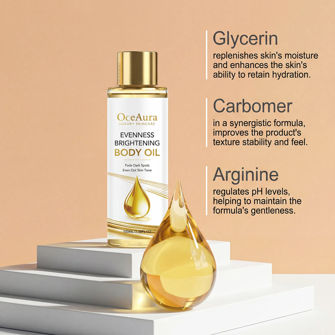Moisturizing Body Oil Nourishing Smoothing Hydrating Massage Skin Care