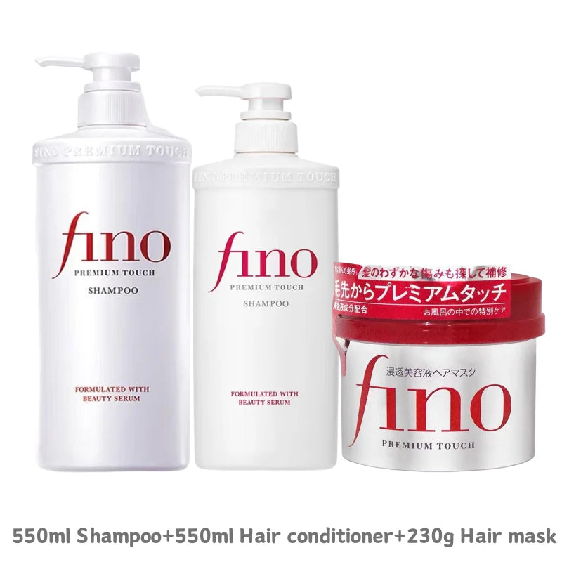 Japan Fino Hair Care Set Shampoo Conditioner Mask