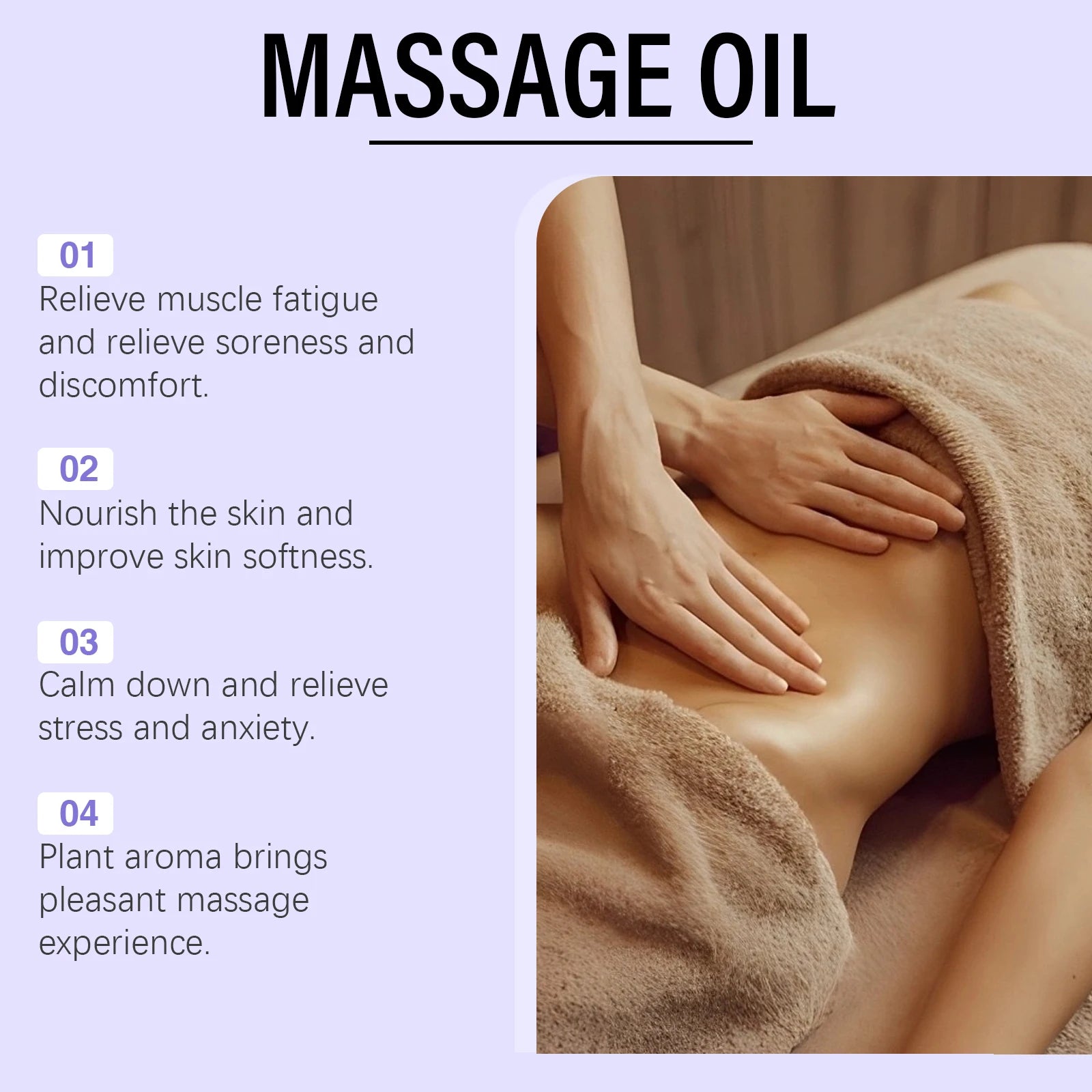 Lavender Essential Oil Moisturizing Relaxing Massage Aromatherapy Body Care