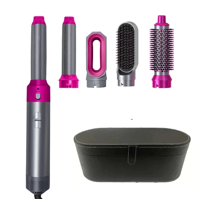 5-in-1 Hair Dryer Brush Curling Straightening Styling Set