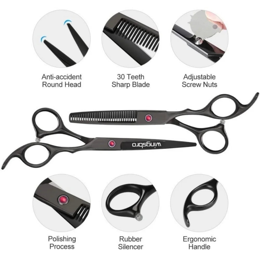 Japanese Hair Scissors Set Professional Hairdressing Cutting Kit