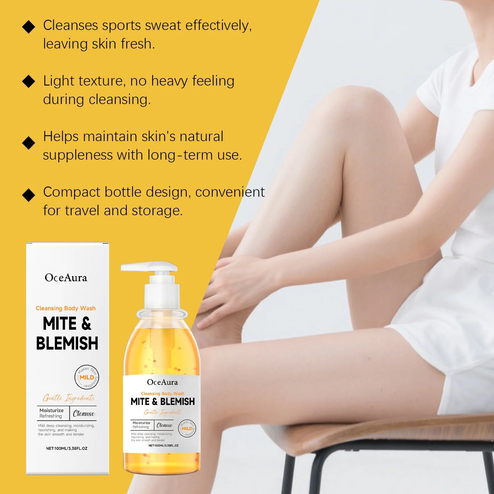 100g Mild Body Wash Gentle Moisturizing Refreshing Cleansing Gel