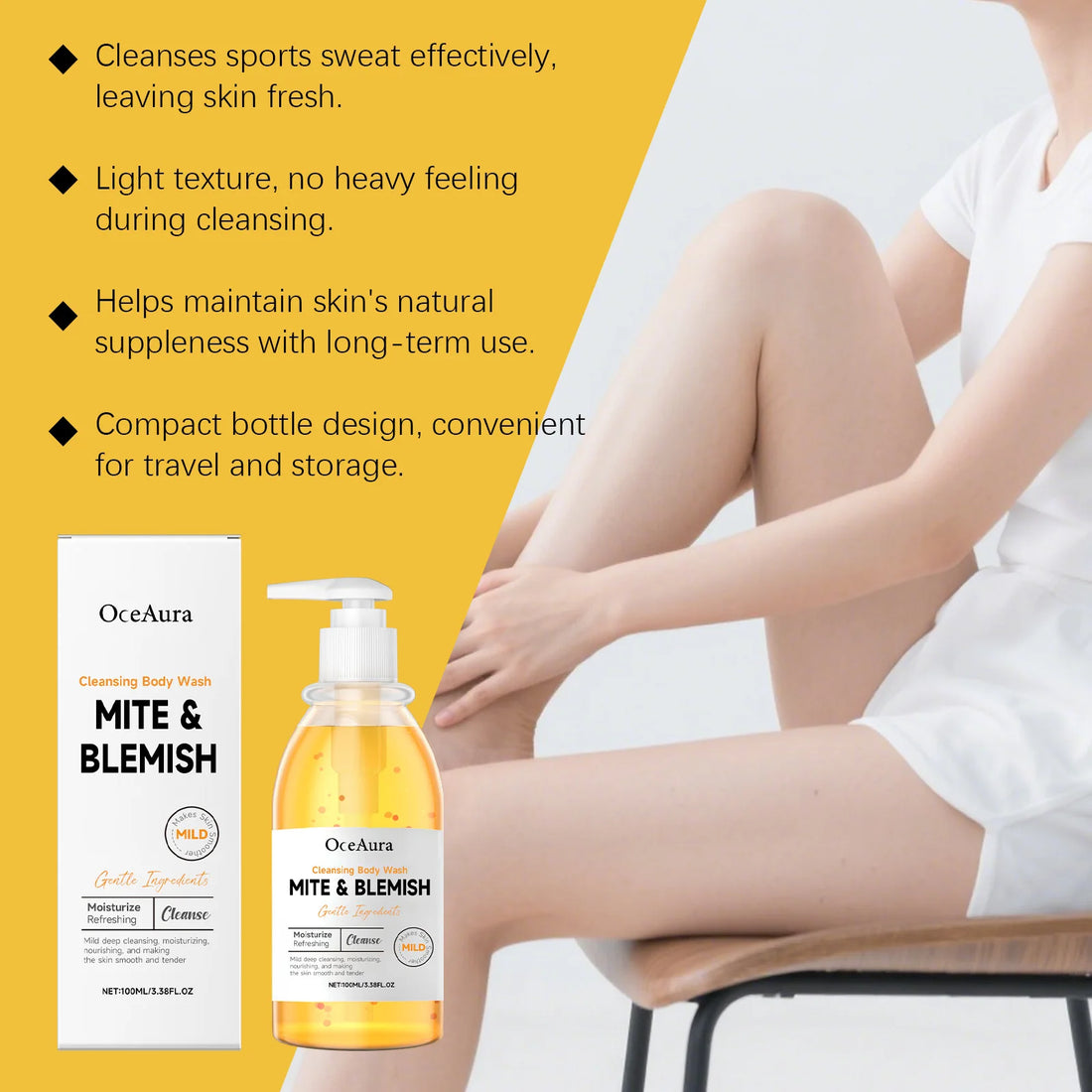 100g Mild Body Wash Gentle Moisturizing Refreshing Cleansing Gel