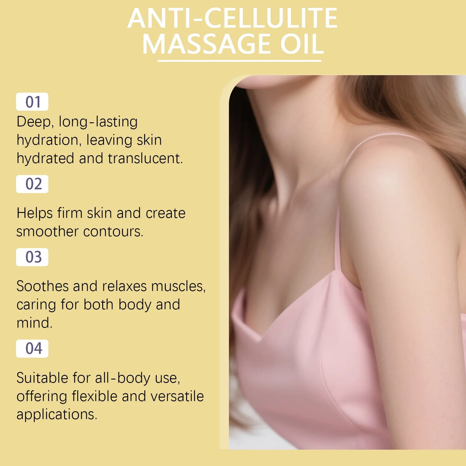 Body Firming Oil Hydrating Nourishing Massage Cellulite Skin Care