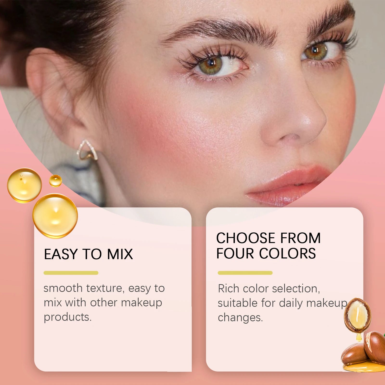 Velvet Cream Blush Hyaluronic Acid Shimmer Cheek Tint Makeup