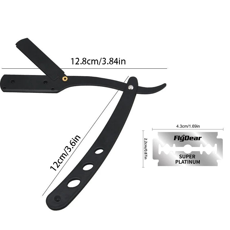 Men's Folding Straight Razor Stainless Steel Shaving Knife