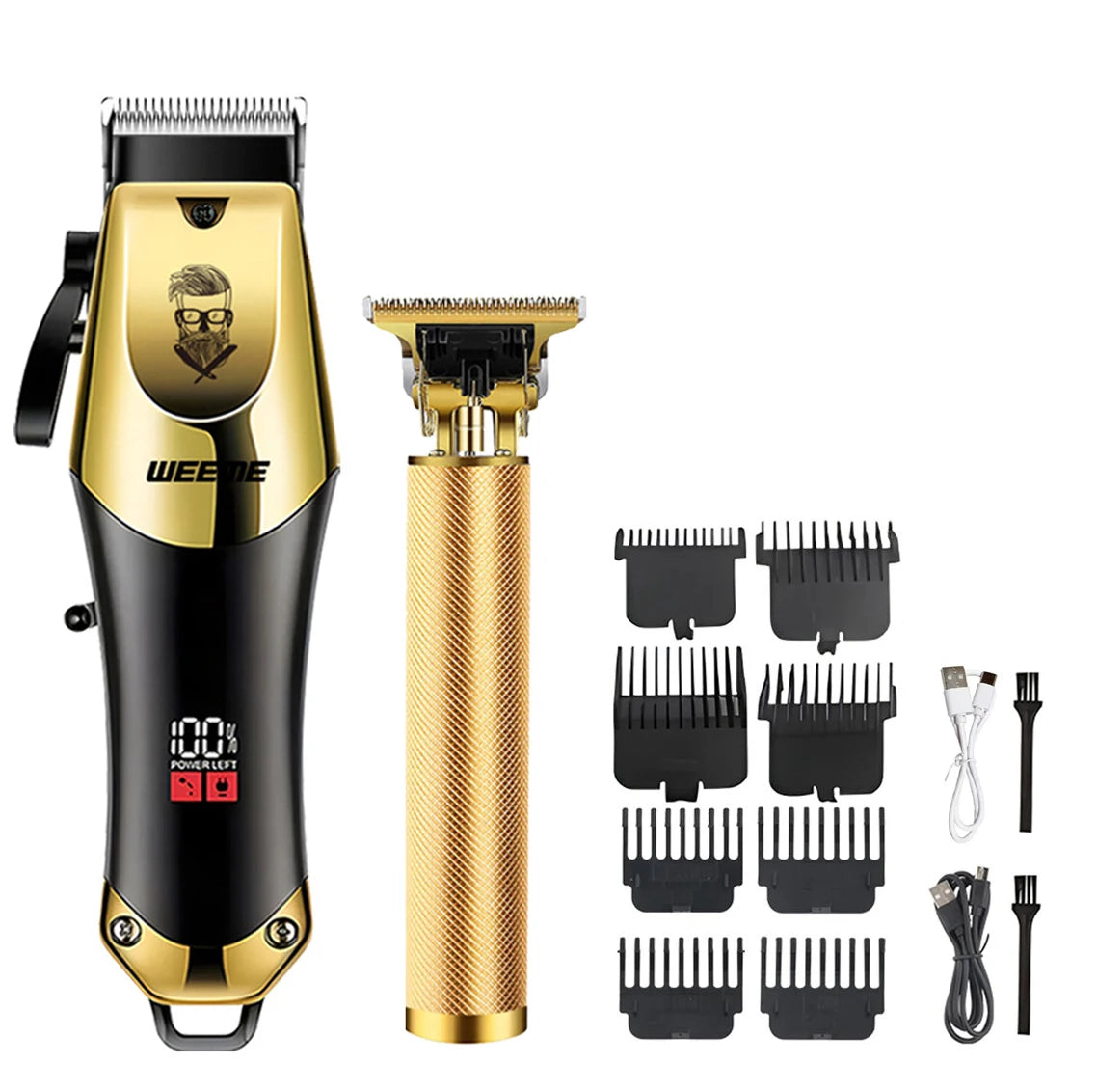 T9 Vintage Rechargeable Hair Clipper Beard Nose Trimmer