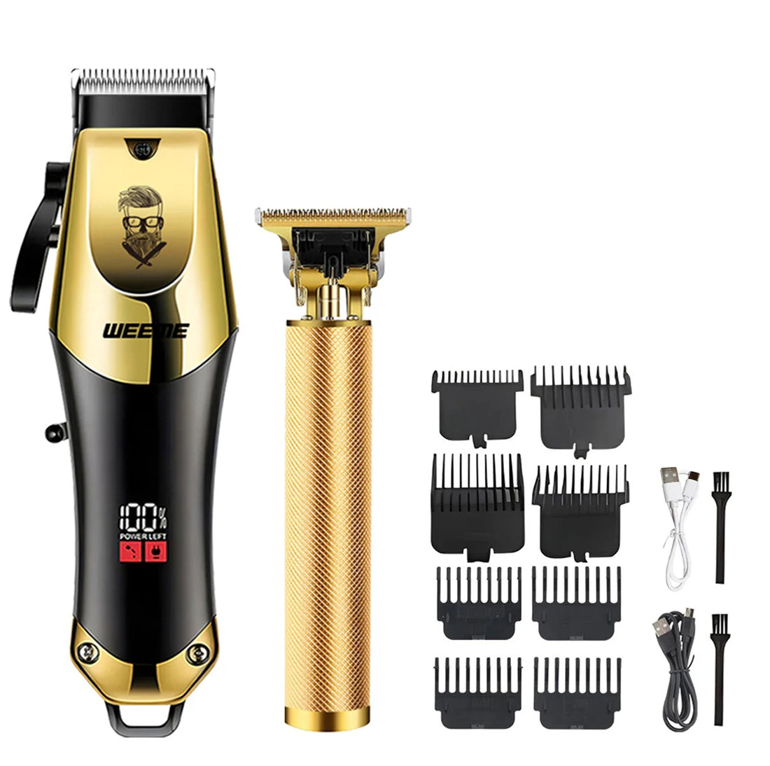 T9 Vintage Rechargeable Hair Clipper Beard Nose Trimmer