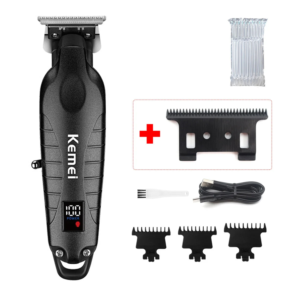 KM-2293 DLC T-Blade Zero-Gap Professional Hair Trimmer