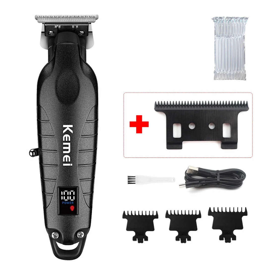 KM-2293 DLC T-Blade Zero-Gap Professional Hair Trimmer