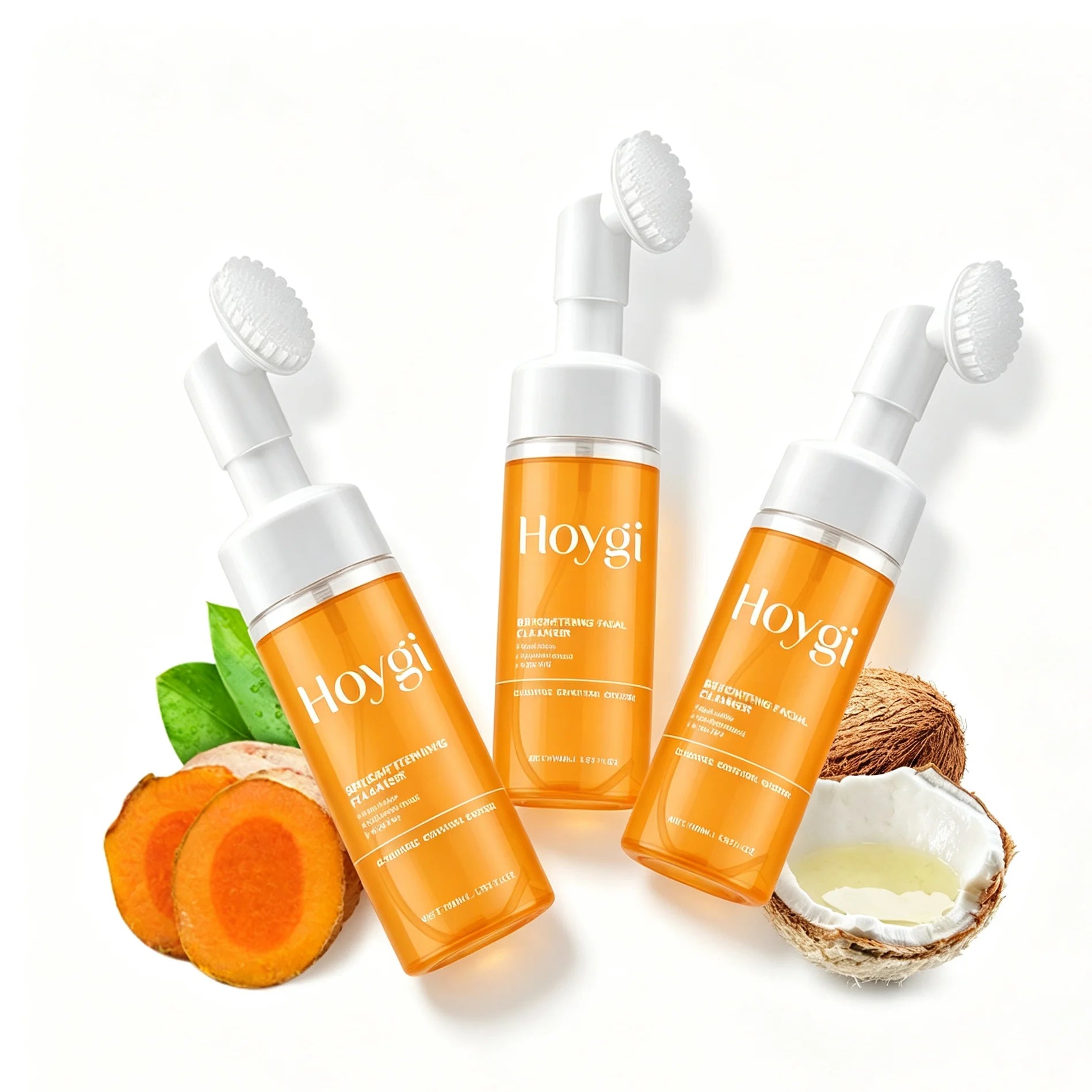 2-in-1 Turmeric Cleanser Silicone Brush Amino Acid Rosewater