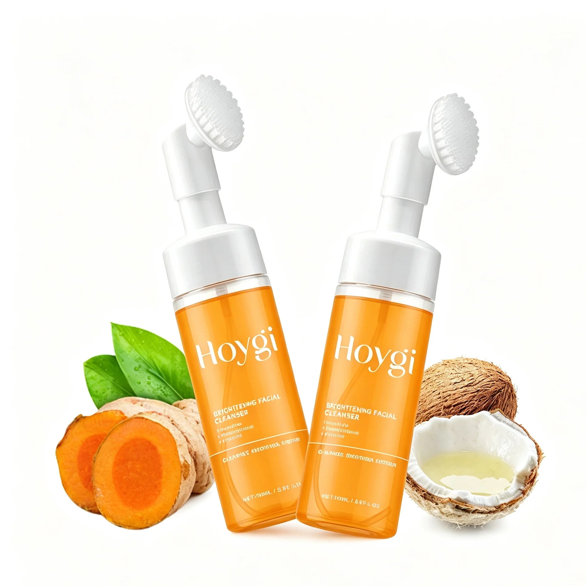 2-in-1 Turmeric Cleanser Silicone Brush Amino Acid Rosewater