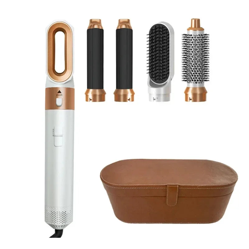 5-in-1 Hair Dryer Brush Curling Straightening Styling Set