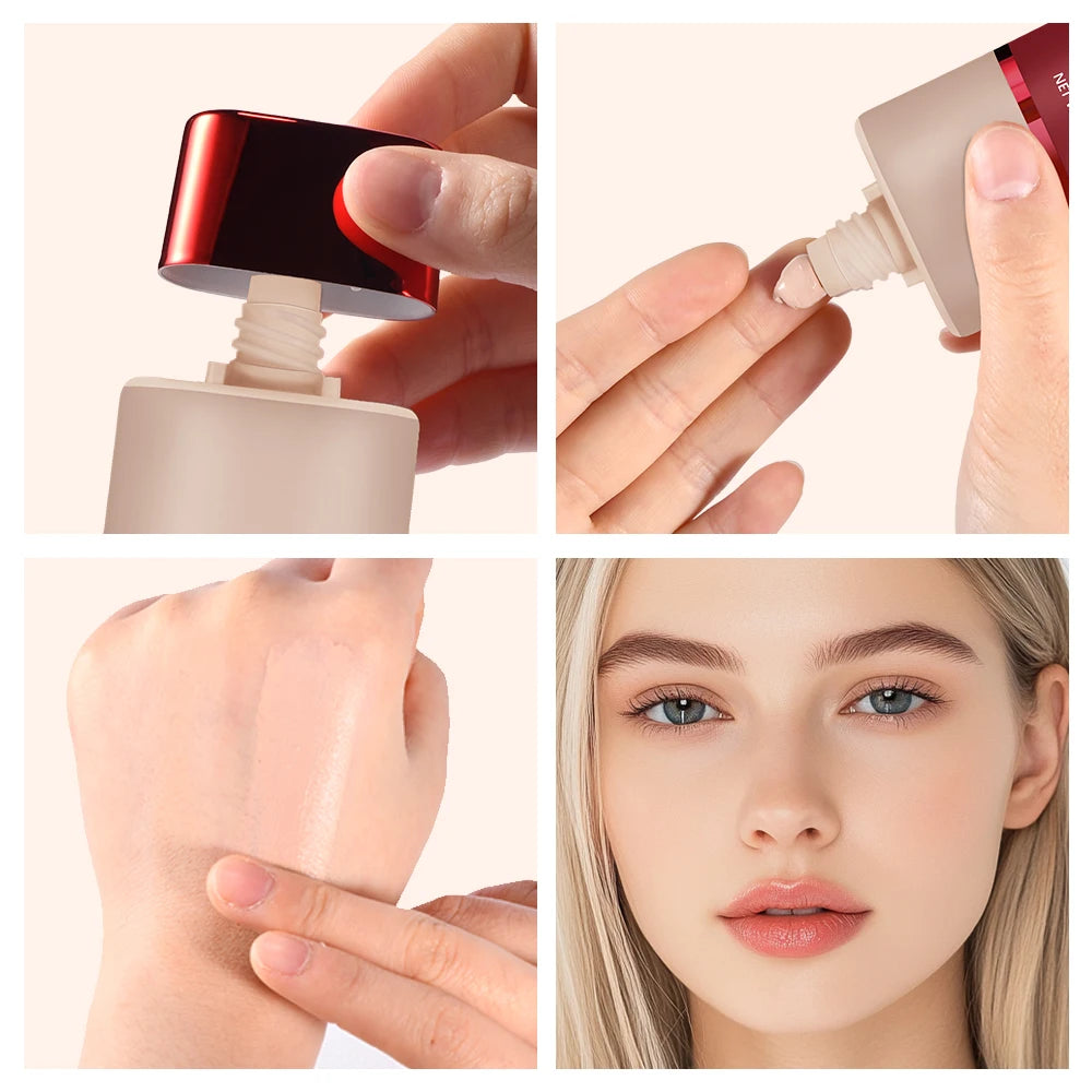 5 Colors Matte Liquid Foundation Sweat Resistant Face Makeup