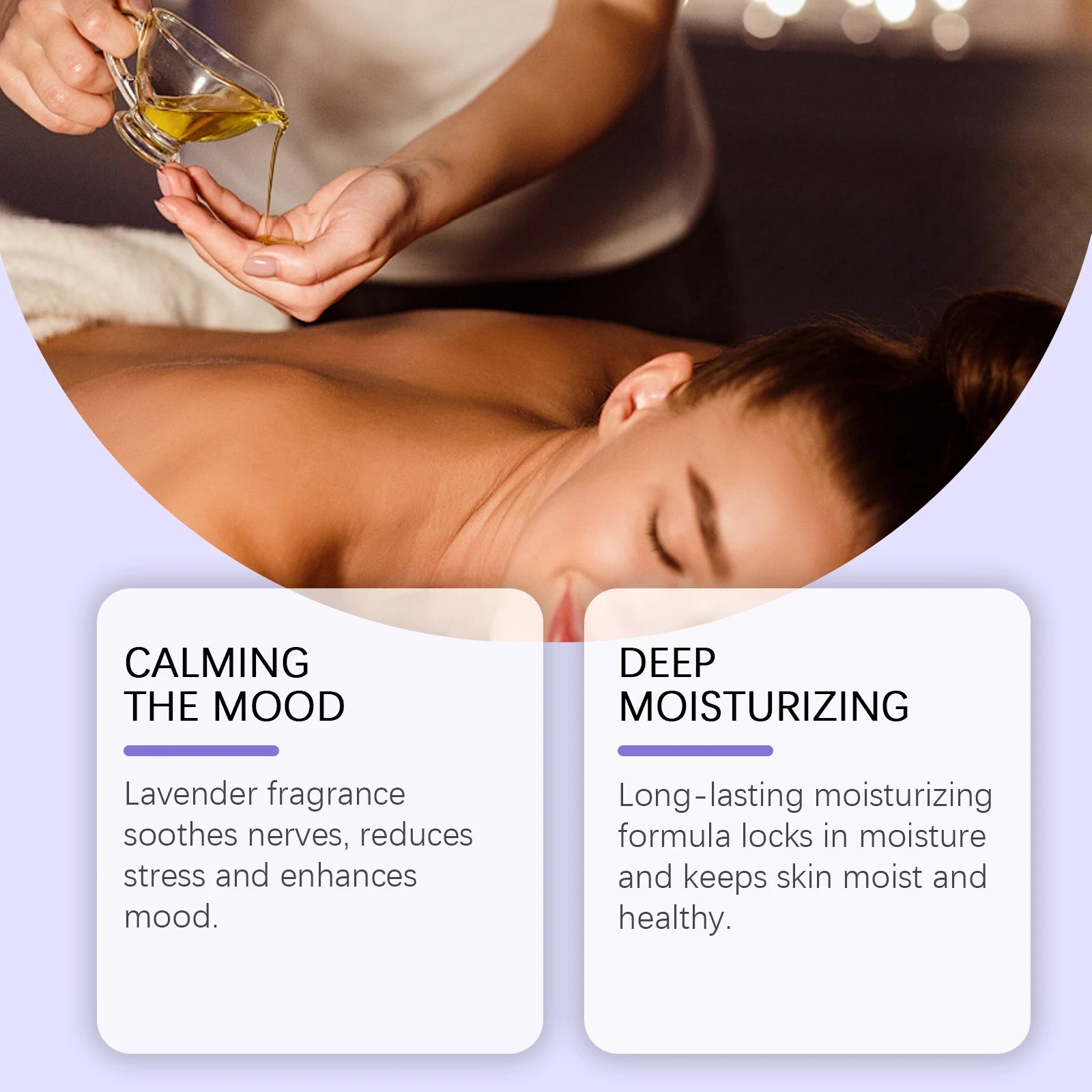 Lavender Essential Oil Moisturizing Relaxing Massage Aromatherapy Body Care