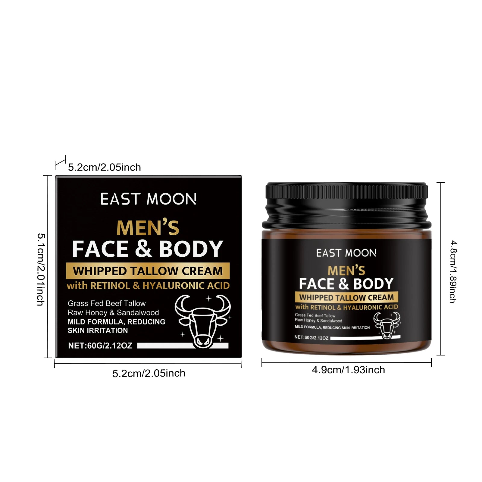 Whipped Beef Tallow Face Body Moisturizing Barrier Cream