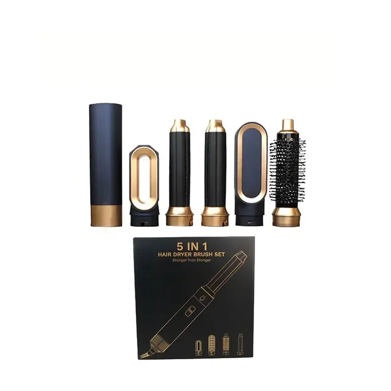 5-in-1 Hair Dryer Brush Curling Straightening Styling Set