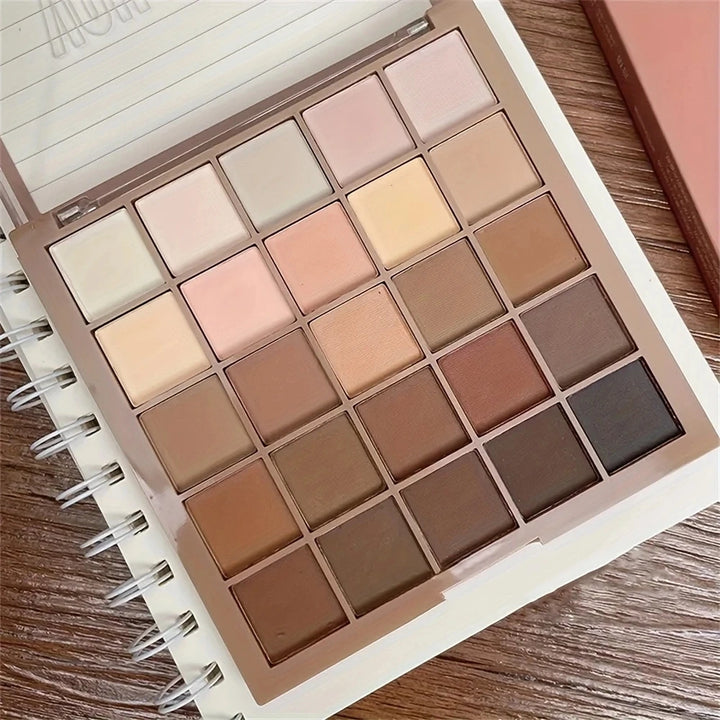 25-Color Neutral Brown Gray Earth Tone Eyeshadow Palette