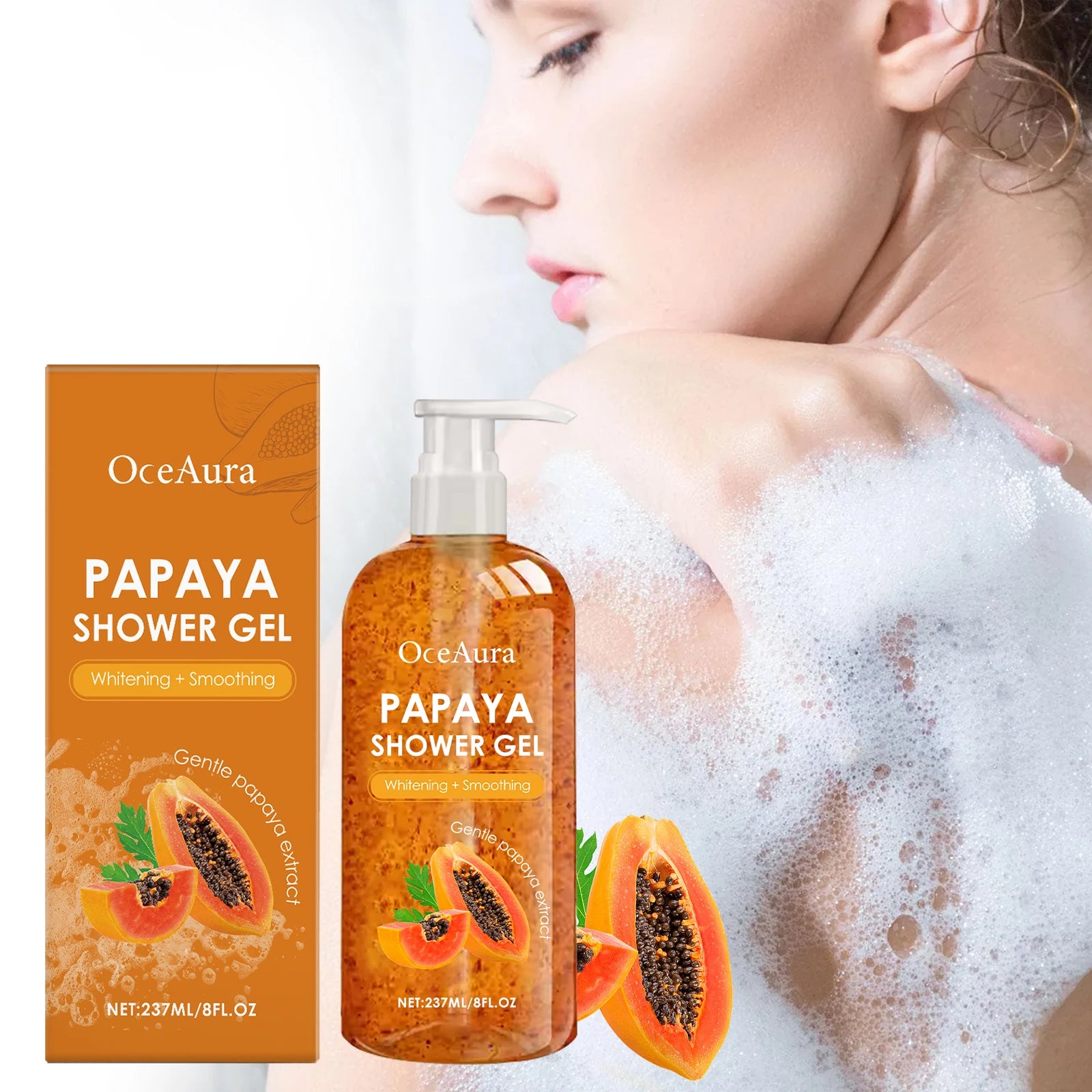Papaya Shower Gel Exfoliating Hydrating Rich Foam Body Wash