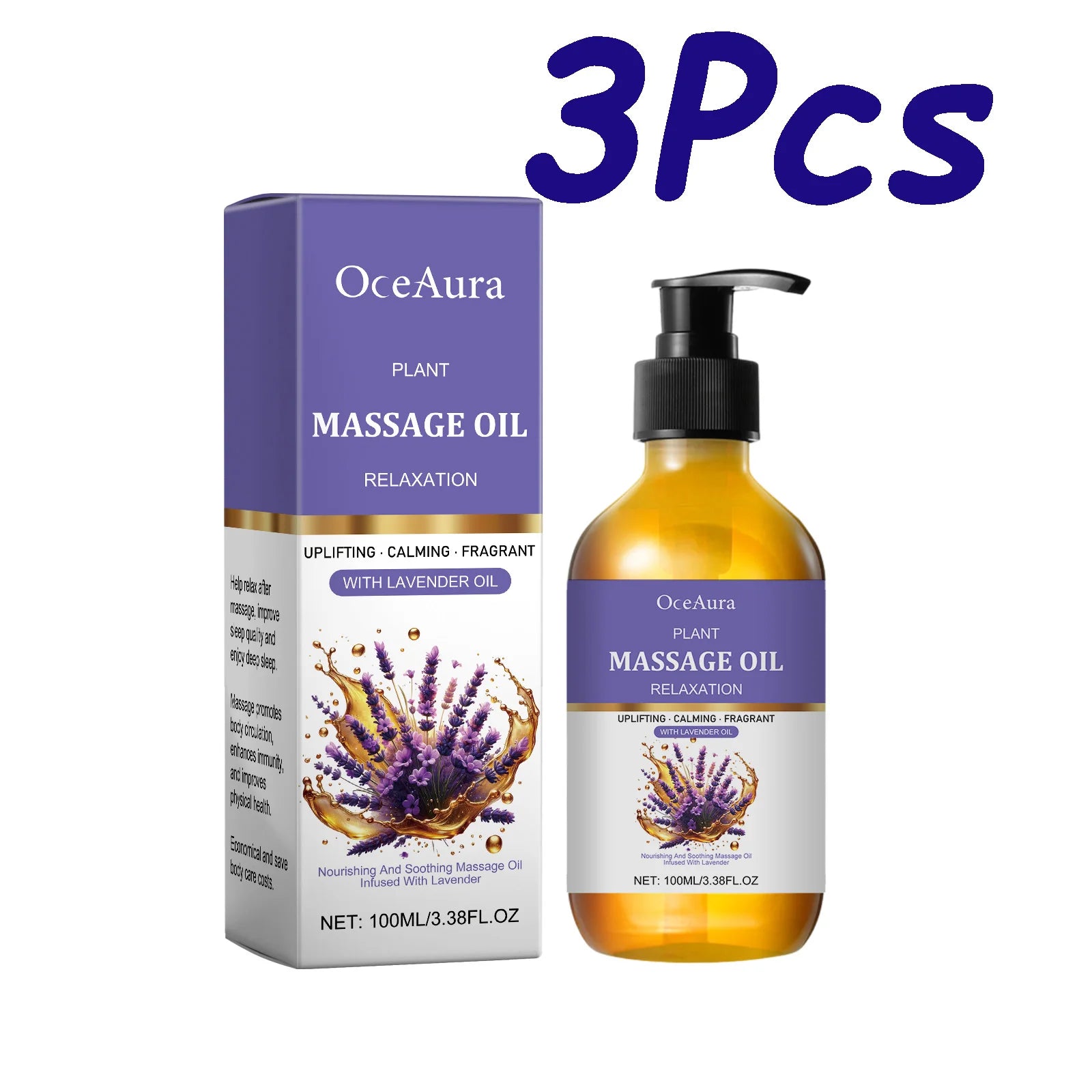 Lavender Essential Oil Moisturizing Relaxing Massage Aromatherapy Body Care